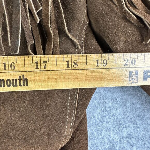 Vintage Pypsa Brown Suede Fringe Jacket Size 38 Western Boho Rodeo Ranch READ* - Picture 13 of 16